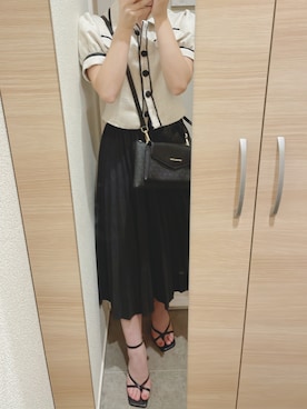 「GRL（グレイル）のアイテム（セットアップ）」を使った、rinchan66さん（レディース・160cm）の夏コーディネート
