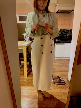 「Jewel Changes（ジュエルチェンジズ）のアイテム（スカート、ホワイト系）」を使った、20130206haruさん（レディース・154cm）の春コーディネート