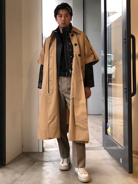 「ALLSAINTS（オールセインツ）のアイテム（その他アウター）」を使った、Reggieさん（メンズ・168cm）の冬コーディネート