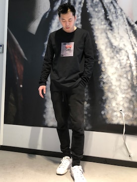 「ALLSAINTS（オールセインツ）のアイテム（パンツ）」を使った、Reggieさん（メンズ・168cm）の冬コーディネート