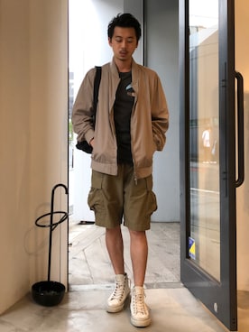 「ALLSAINTS（オールセインツ）のアイテム（その他アウター）」を使った、Reggieさん（メンズ・168cm）の秋コーディネート