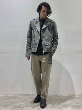 「ALLSAINTS（オールセインツ）のアイテム（パンツ）」を使った、Reggieさん（メンズ・168cm）の夏コーディネート