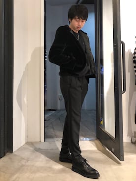 「ALLSAINTS（オールセインツ）のアイテム（その他アウター）」を使った、Reggieさん（メンズ・168cm）の冬コーディネート
