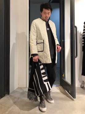 「ALLSAINTS（オールセインツ）のアイテム（その他アウター）」を使った、Reggieさん（メンズ・168cm）の冬コーディネート