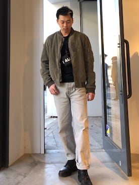 「ALLSAINTS（オールセインツ）のアイテム（財布/小物）」を使った、Reggieさん（メンズ・168cm）の冬コーディネート