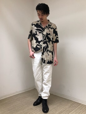 「ALLSAINTS（オールセインツ）のアイテム」を使った、Reggieさん（メンズ・168cm）の夏コーディネート