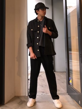 「ALLSAINTS（オールセインツ）のアイテム（帽子）」を使った、Reggieさん（メンズ・168cm）の秋コーディネート