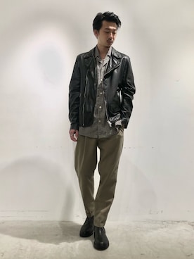 「ALLSAINTS（オールセインツ）のアイテム」を使った、Reggieさん（メンズ・168cm）の夏コーディネート