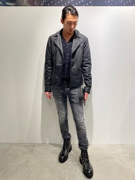 「ALLSAINTS（オールセインツ）のアイテム（財布/小物）」を使った、Reggieさん（メンズ・168cm）の冬コーディネート