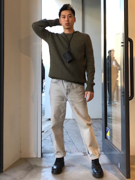 「ALLSAINTS（オールセインツ）のアイテム（財布/小物）」を使った、Reggieさん（メンズ・168cm）の冬コーディネート