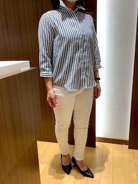 「Pitta Re:)（ピッタリ）のアイテム（シャツ/ブラウス）」を使った、SHIRTS PLAZA 浜松志都呂イオンモール店さん（レディース・153cm）の春コーディネート