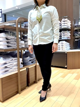 「ドレスシャツ」｜SHIRTS PLAZA 浜松志都呂イオンモール店さん（レディース・155cm）の秋コーディネート