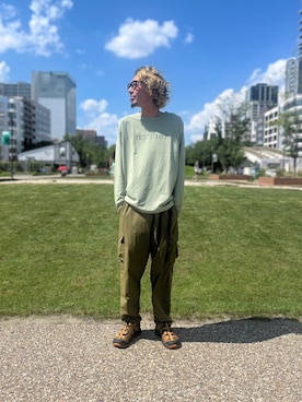 「ROKX（ロックス）のアイテム（パンツ）」を使った、K.S.0402さん（メンズ・178cm）の夏コーディネート