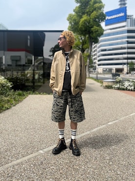「ROKX（ロックス）のアイテム（パンツ）」を使った、K.S.0402さん（メンズ・178cm）の春コーディネート