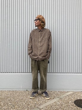 「ネルシャツ」｜K.S.0402さん（メンズ・178cm）の秋コーディネート