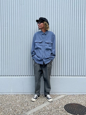 「UNIVERSAL OVERALL（ユニバーサルオーバーオール）のアイテム」を使った、K.S.0402さん（メンズ・178cm）の秋コーディネート