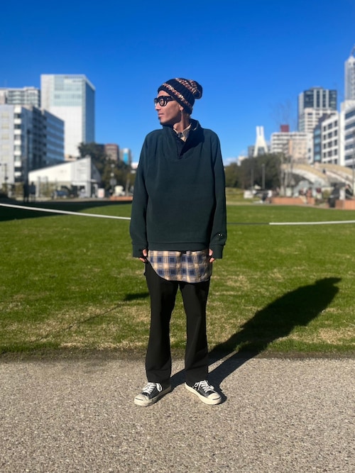 narifuri（ナリフリ）の「POLARTEC スナッププルオーバー（スウェット