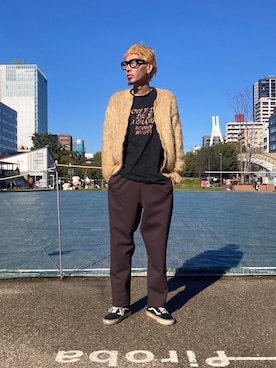 「冬コーデ」｜「アイテム（パンツ、ブラウン系）」を使った、K.S.0402さん（メンズ・178cm）の冬コーディネート