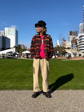 「冬コーデ」｜「アイテム（パンツ、ブラウン系）」を使った、K.S.0402さん（メンズ・178cm）の冬コーディネート