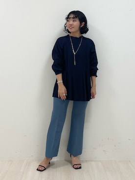 「ぺプラムトップス」｜「アイテム（その他）」を使った、kanaさん（レディース・153cm）の秋コーディネート