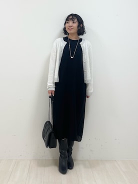 「インディヴィ」｜「アイテム（ワンピース）」を使った、kanaさん（レディース・153cm）の秋コーディネート