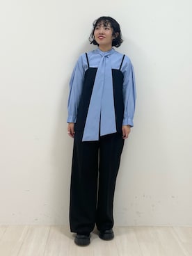 「ボウタイブラウス」｜「アイテム（その他）」を使った、kanaさん（レディース・153cm）の秋コーディネート