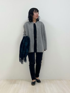 ◇【洗える／フォックス混】エアリーミドルニットコーディガンを使った