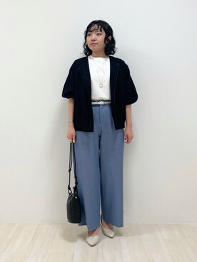 「インディヴィ」｜「アイテム（ブルゾン）」を使った、kanaさん（レディース・153cm）の春コーディネート