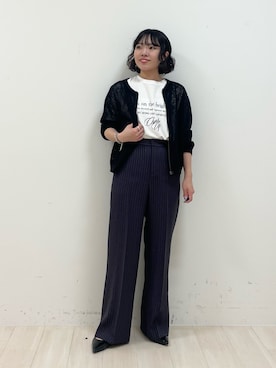 「インディヴィ」｜「アイテム（Tシャツ/カットソー）」を使った、kanaさん（レディース・153cm）の春コーディネート