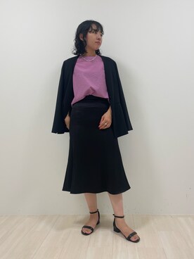 「インディヴィ」｜「アイテム（ノーカラージャケット）」を使った、kanaさん（レディース・153cm）の夏コーディネート