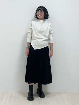 「インディヴィ」｜「アイテム（ブーツ）」を使った、kanaさん（レディース・153cm）の秋コーディネート
