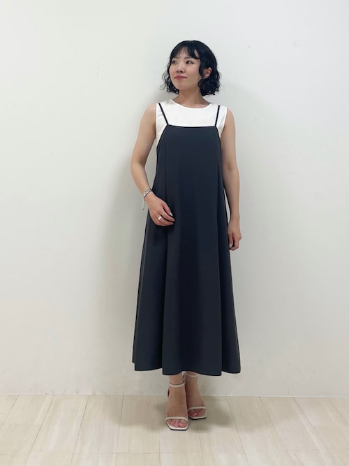 INDIVI ワンピース　新品未使用 INDIVI ワンピース 「洗える／UVケア／接触冷感／吸水速乾」ジレ