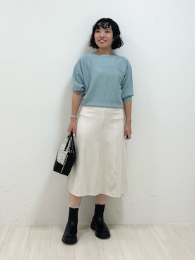 「インディヴィ」｜「アイテム（ブーツ）」を使った、kanaさん（レディース・153cm）の秋コーディネート