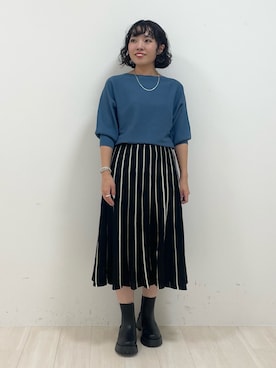 「インディヴィ」｜「アイテム（ブーツ）」を使った、kanaさん（レディース・153cm）の秋コーディネート