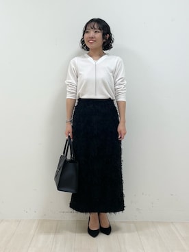 「インディヴィ」｜「アイテム（Tシャツ/カットソー）」を使った、kanaさん（レディース・153cm）の冬コーディネート