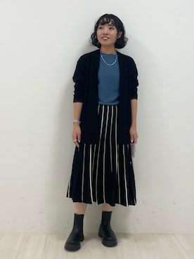 「インディヴィ」｜「アイテム（ブーツ）」を使った、kanaさん（レディース・153cm）の秋コーディネート