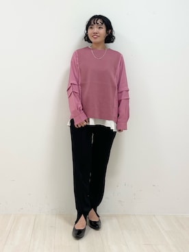 「インディヴィ」｜「アイテム（その他シューズ）」を使った、kanaさん（レディース・153cm）の秋コーディネート