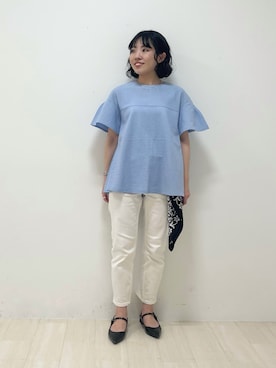 「インディヴィ」｜「アイテム（Tシャツ/カットソー）」を使った、kanaさん（レディース・153cm）の夏コーディネート