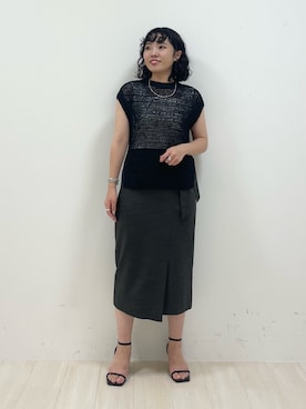 「インディヴィ」｜「アイテム（タンクトップ）」を使った、kanaさん（レディース・153cm）の夏コーディネート