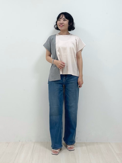 通年活躍！褒められデニム】ワイドストレート デニムパンツ（デニム