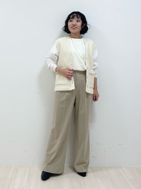 「インディヴィ」｜「アイテム（ベスト）」を使った、kanaさん（レディース・153cm）の秋コーディネート