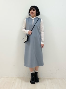 「インディヴィ」｜「アイテム（ワンピース）」を使った、kanaさん（レディース・153cm）の冬コーディネート