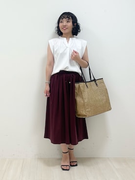 「スカーチョ」｜「アイテム（その他）」を使った、kanaさん（レディース・153cm）の夏コーディネート