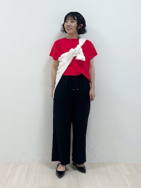 「サマーニット」｜「アイテム（その他）」を使った、kanaさん（レディース・153cm）の夏コーディネート