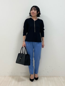 「インディヴィ」｜「アイテム（Tシャツ/カットソー）」を使った、kanaさん（レディース・153cm）の冬コーディネート