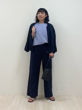 「インディヴィ」｜「アイテム（ブルゾン）」を使った、kanaさん（レディース・153cm）の春コーディネート