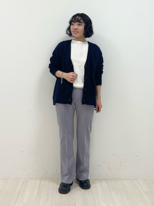 セール】【フォックス混】ヘアリーゆるニットカーディガン