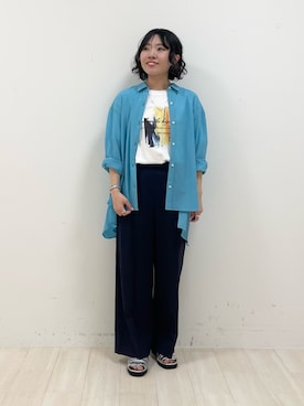 「インディヴィ」｜「アイテム（Tシャツ/カットソー）」を使った、kanaさん（レディース・153cm）の春コーディネート