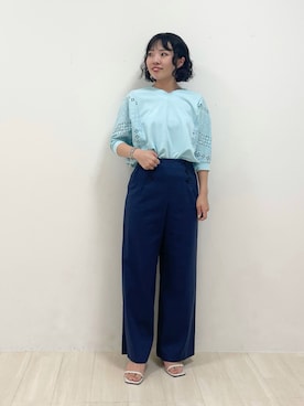 「インディヴィ」｜kanaさん（レディース・153cm）の夏コーディネート