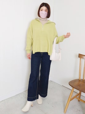 「StyleSea（スタイルシー）のアイテム」を使った、mayuさん（レディース・158cm）の冬コーディネート